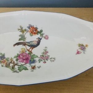 Porcelain Pheasant 12” Serving/Bread Bowl